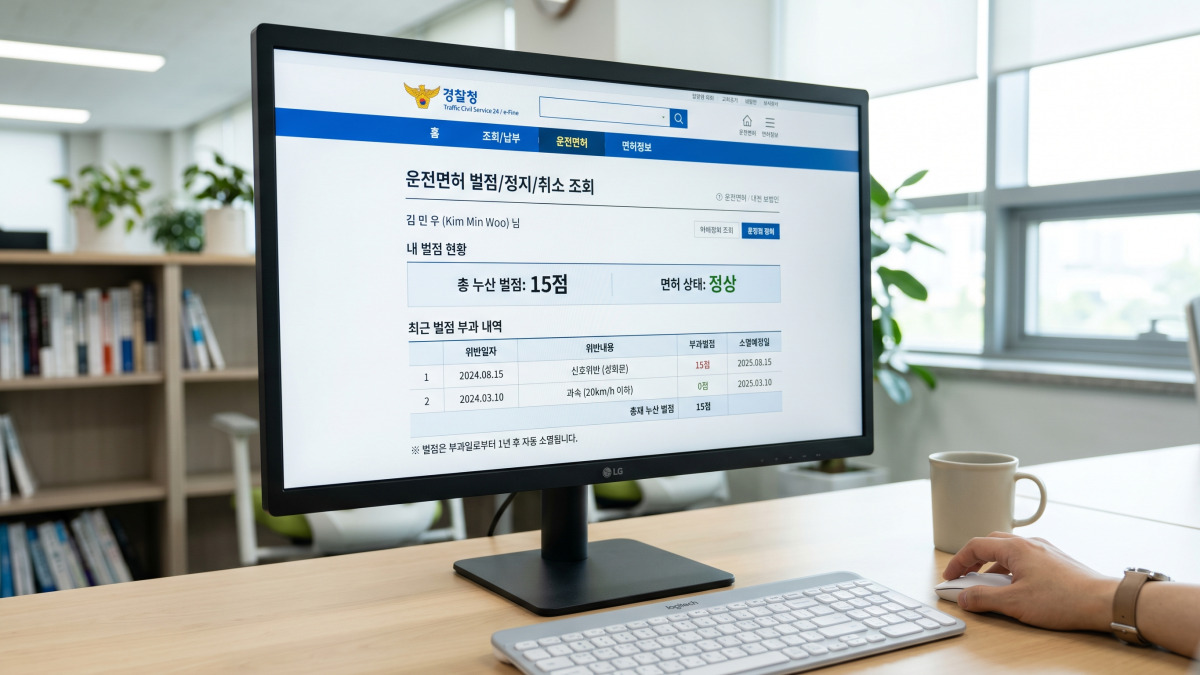 운전면허 벌점 조회 및 소멸 시기