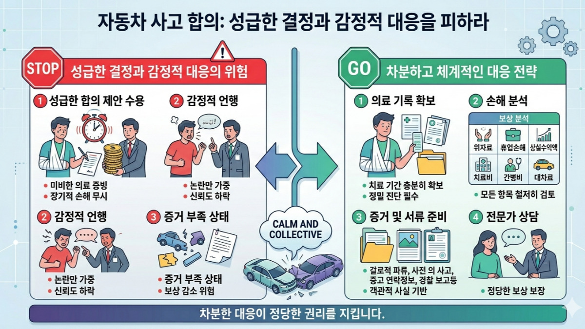 자동차 사고 합의금 과다 요구 대응 방법