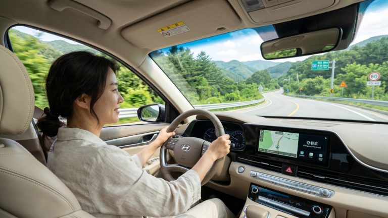 신차 길들이기 국도 주행 장면