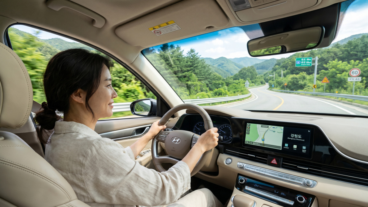 신차 길들이기 국도 주행 장면
