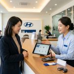 블루핸즈 서비스센터 무상점검 접수 장면