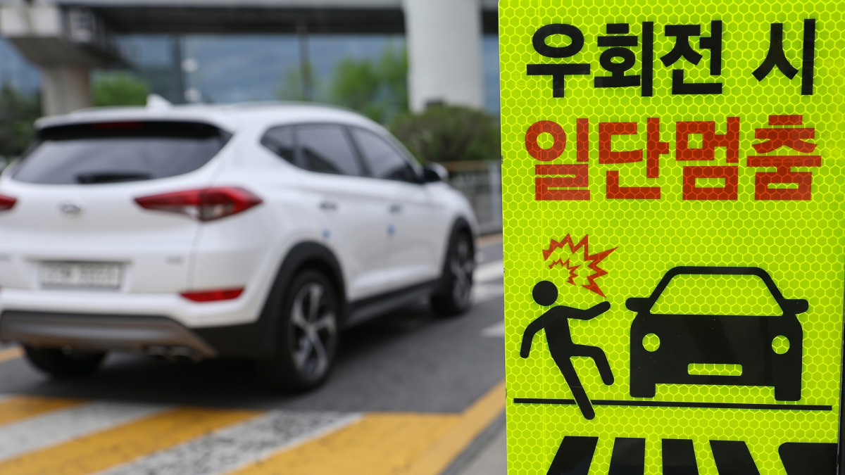 우회전 일시정지 단속