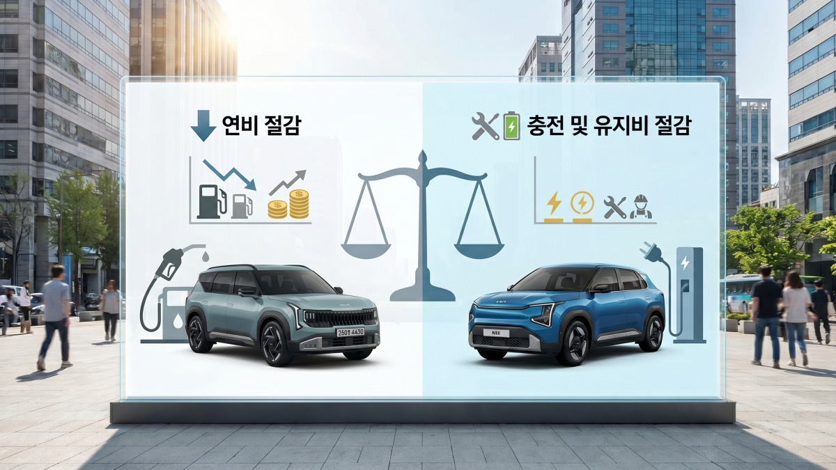 셀토스 하이브리드 vs EV3 비교