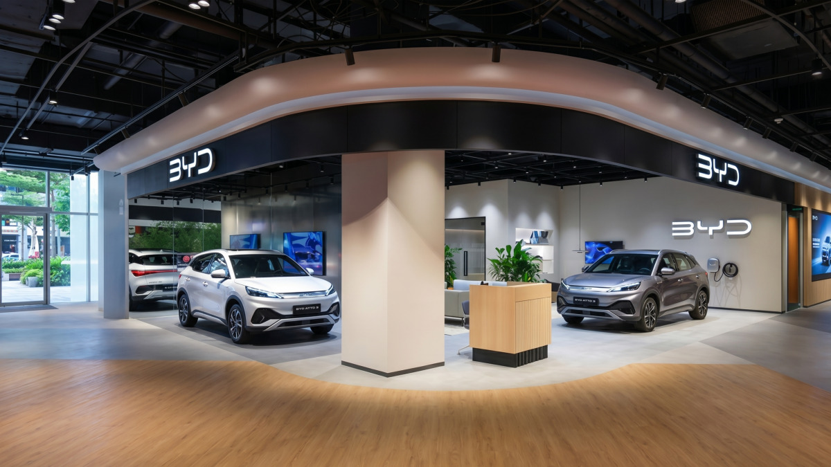 BYD 아토3, 전시장 배경